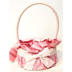 NWT 2008 Gymboree Easter Basket Ice Cream Social Pink Ruffled Gingham Bow